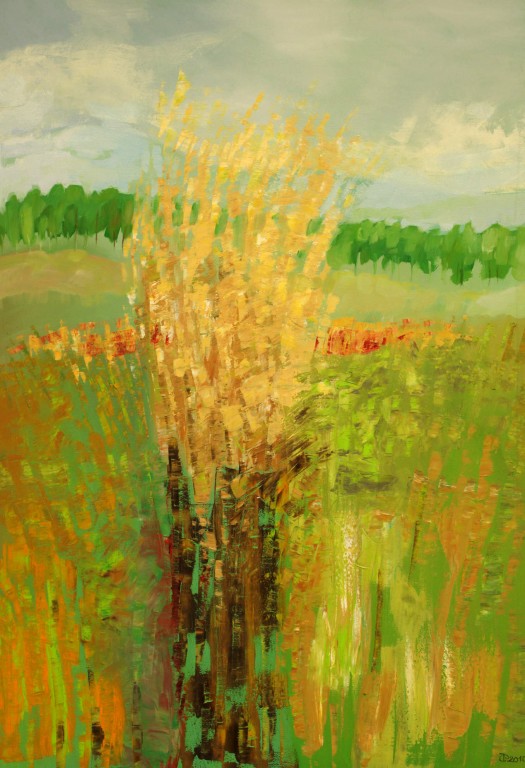 Obraz przedstawiający barwną polanę