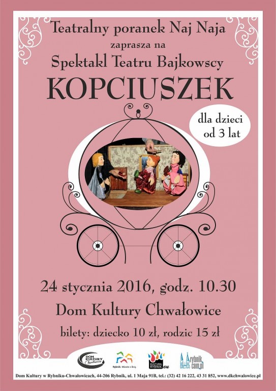 Plakat Teatralny Poranek Najnaja - Kopciuszek