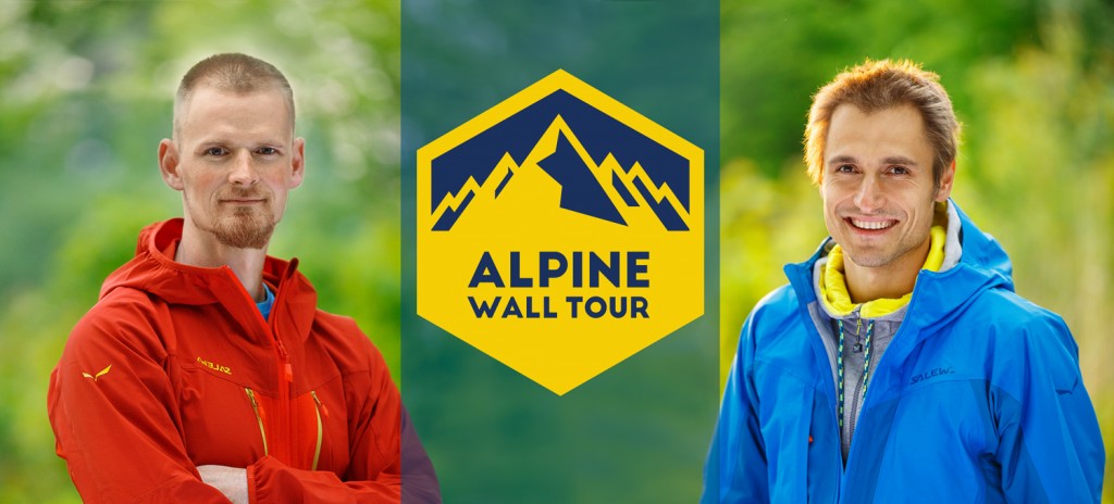 Plakat 'Alpine Wall Tour' z dwoma mężczyznami
