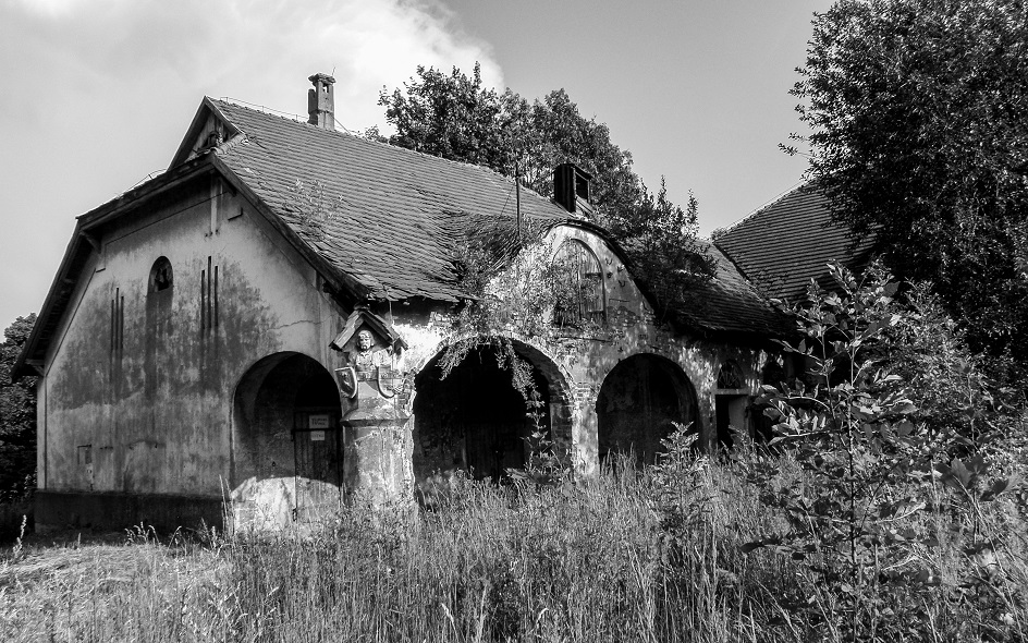 Stary, zaniedbany dom