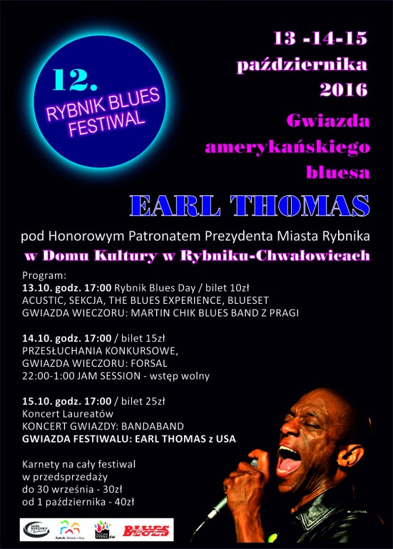 Plakat '12. RYBNIK BLUES FESTIWAL'