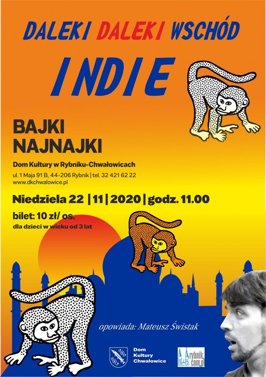 Plakat promocyjny bajki najnajki Daleki daleki Wchód Indie