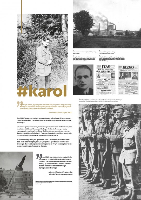 Plakat biografia Karola Wojtyły młodość