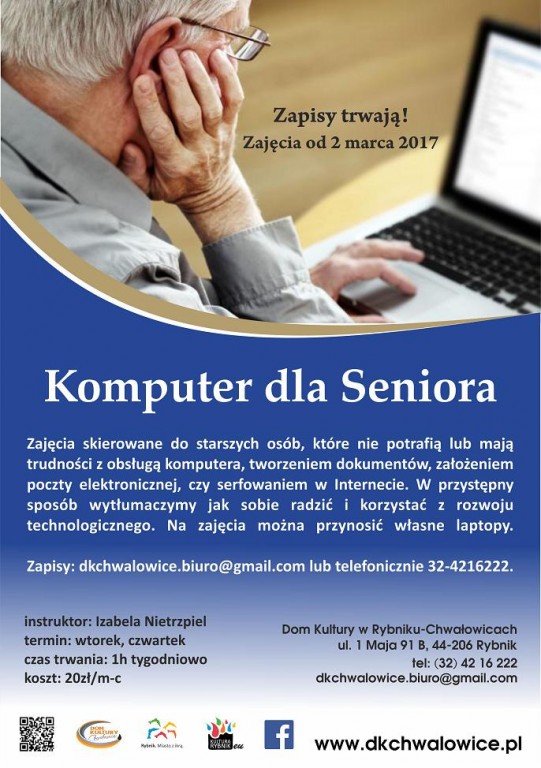 Plakat komputer dla seniora 2017