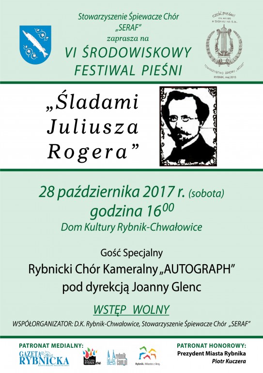 Plakat 'Śladami Juliusza Rogera'