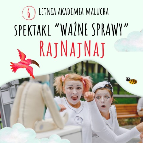 dwie postacie w białych strojach, spektakl ważne sprawy
