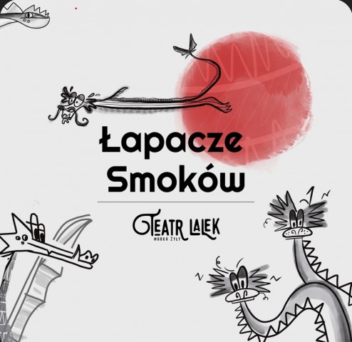 łapacze smoków w rogach różne smoki na białym tle