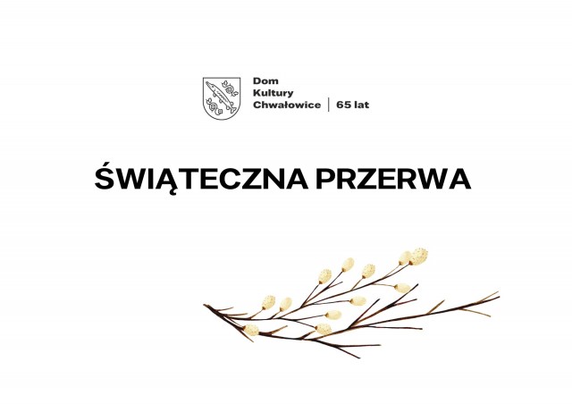 grafika, logo jubileuszowe dk, świąteczna przerwa, 