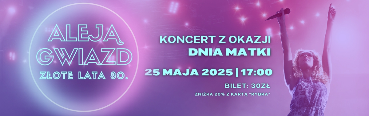grafika w fioletowej tonacji, z prawej strony postać kobiety