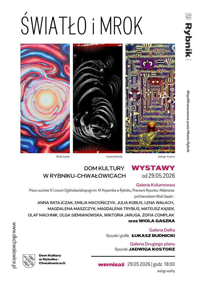 plakat do wystawy swiatło i mrok