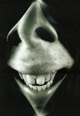 Abstrakcyjne zdjęcie nosa i ust